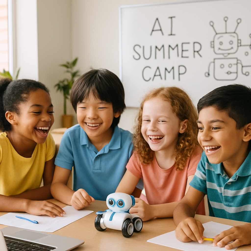 Children at AI Summer Camp having fun