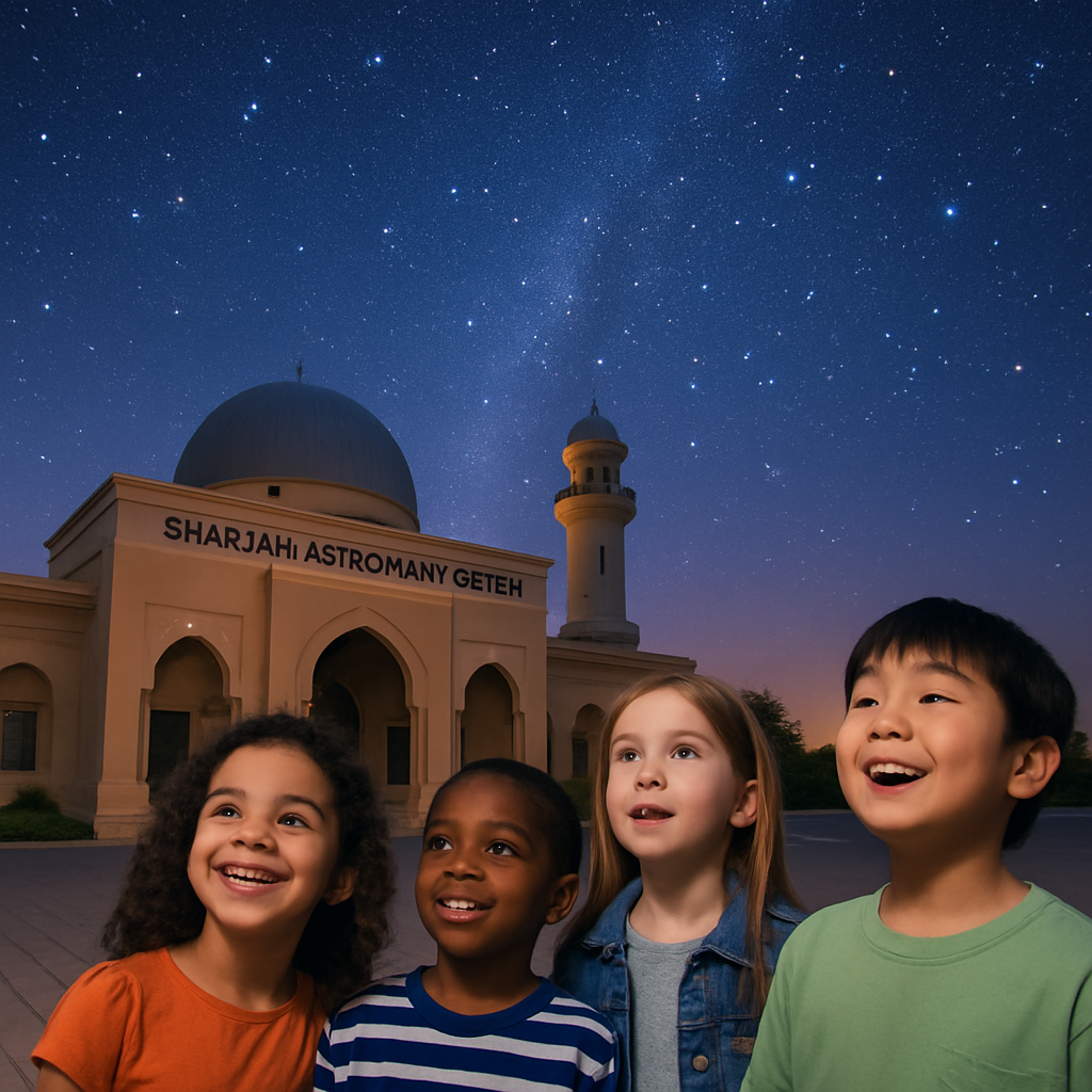 Children exploring the Sharjah Space venture