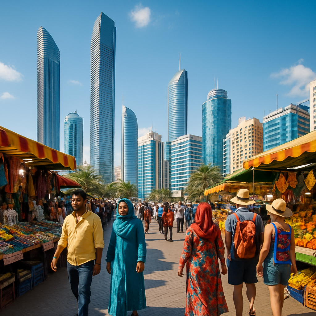 Abu Dhabi business skyline without office spaces